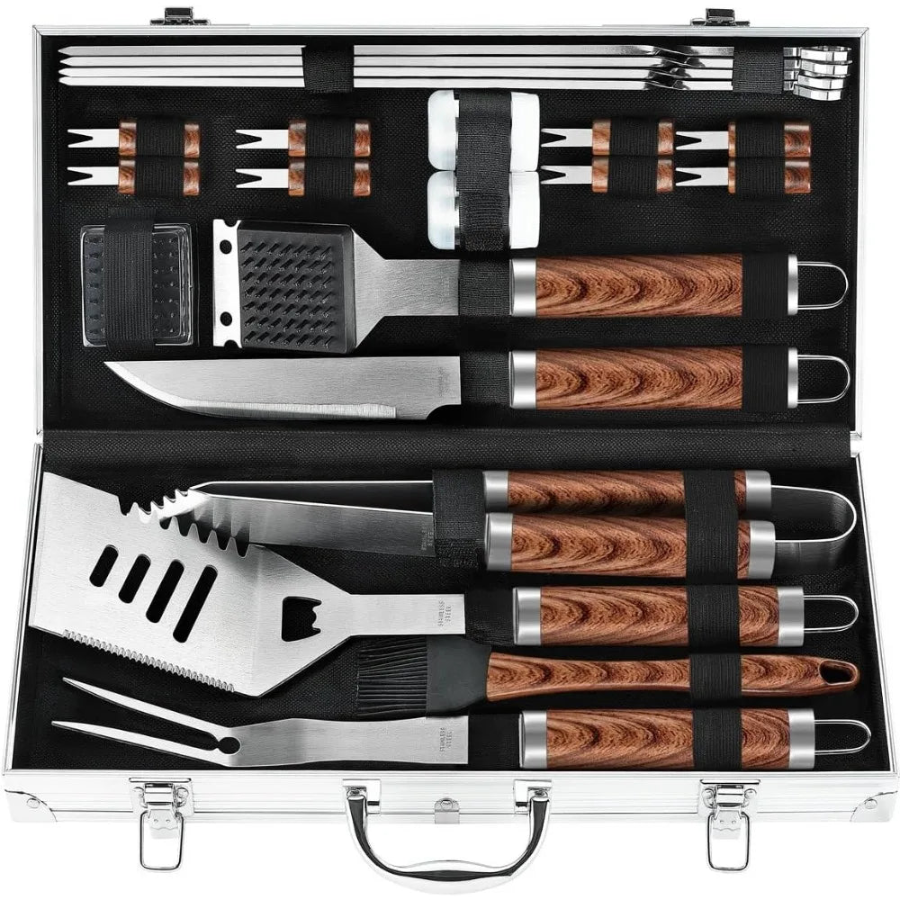 Edelstahl Grillzubehör Set – Perfektion für Grillmeister