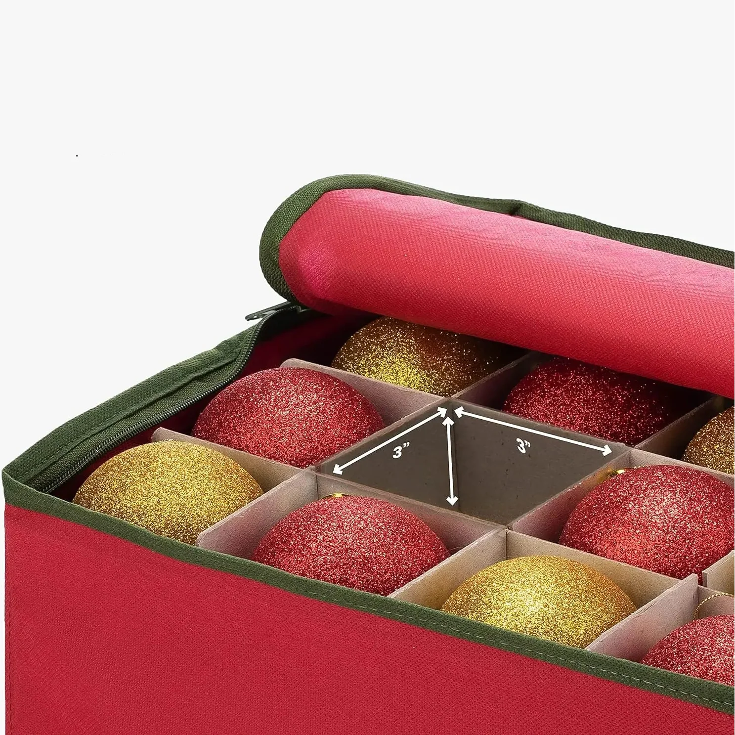 Festliche Aufbewahrungsbox für Weihnachtsdekorationen