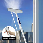 3-in-1 Fensterreiniger mit teleskopischem Griff und Sprühfunktion
