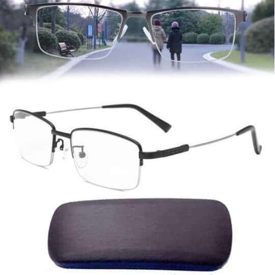 Vielseitige Brille | Multifokale Linsen für Nah- und Fernsicht | Blendschutz und UV-Schutz | VisionFlex