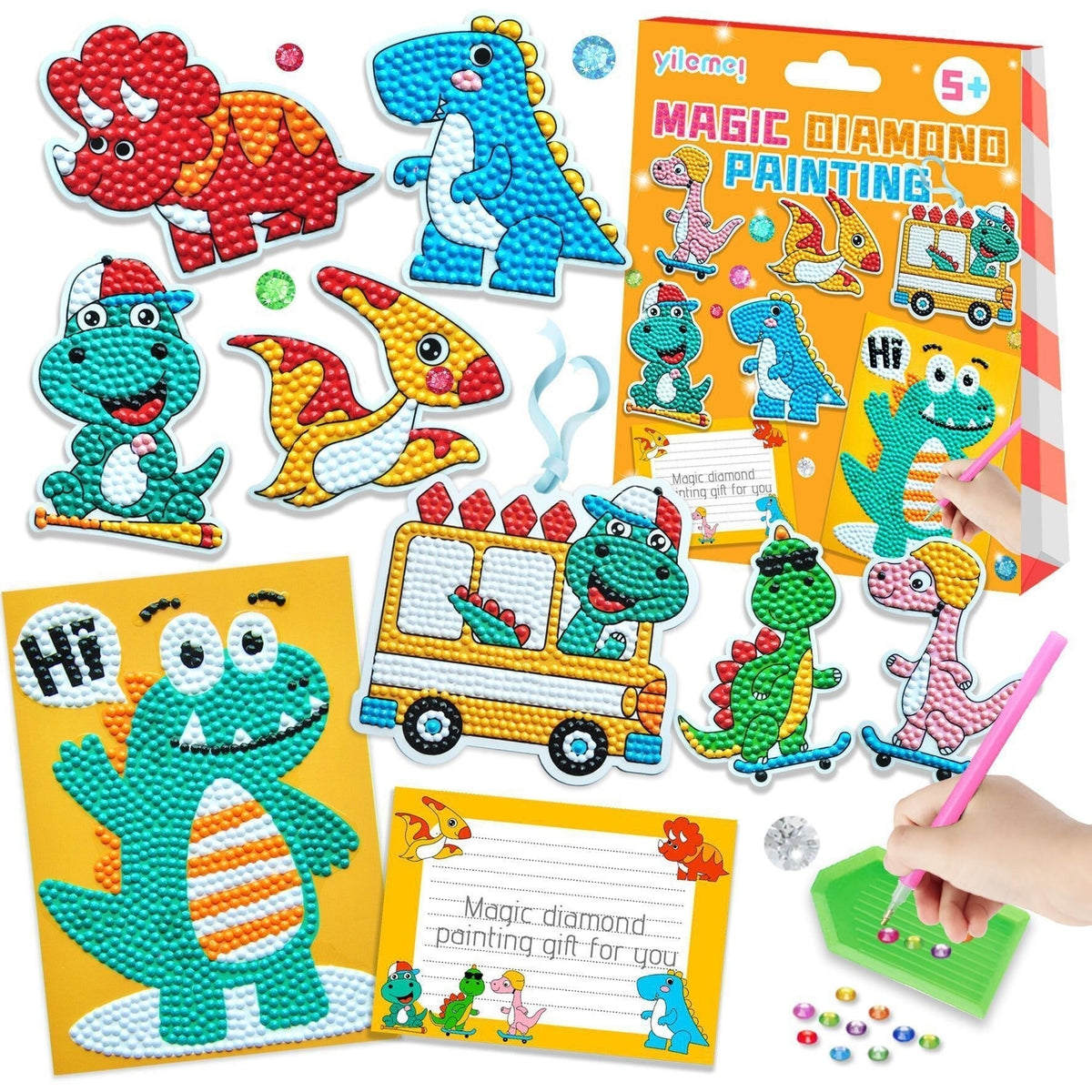 GlitzerArt - Creative Diamond Painting Sticker Set for Kids