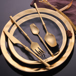 Golda | Elegant Gold Cutlery Set