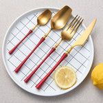 Golda | Elegant Gold Cutlery Set
