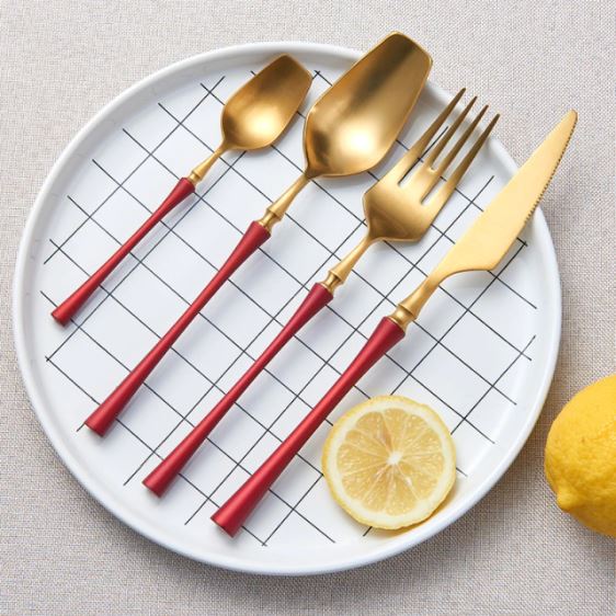 Golda | Elegant Gold Cutlery Set