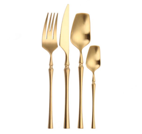 Golda | Elegant Gold Cutlery Set