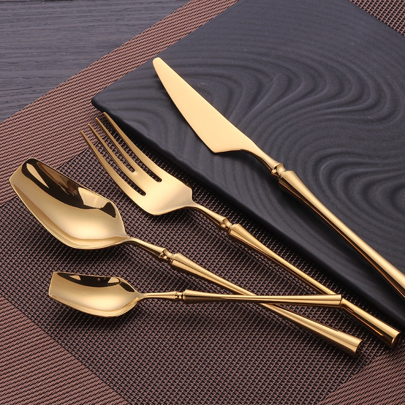 Golda | Elegant Gold Cutlery Set