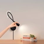 Flexible wall light with USB charging port and touch control