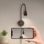 Flexible wall light with USB charging port and touch control