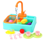 Bildungs-Küchenwaschspielset mit funktionierendem Wasserhahn – Für Kinder ab 3 Jahren