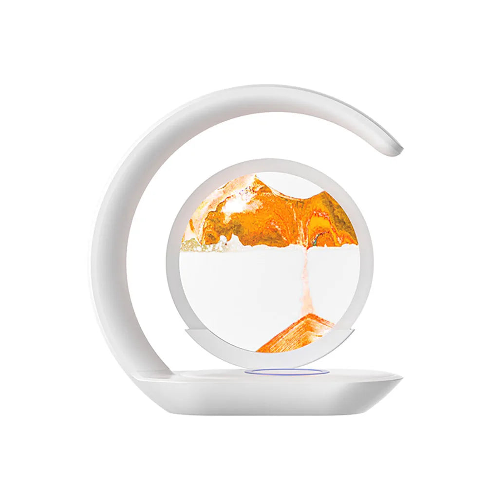 Levitating Lamp with Ambient Lighting and Wireless Charging – Stylish Desk Decoration