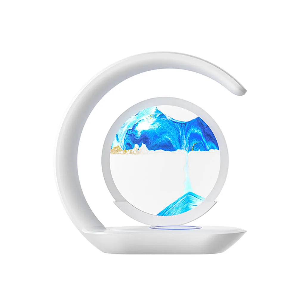 Levitating Lamp with Ambient Lighting and Wireless Charging – Stylish Desk Decoration