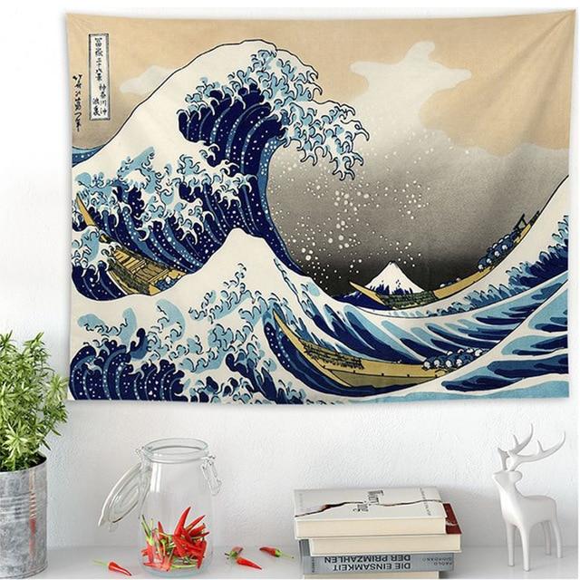 Epischer Wandteppich mit der Welle von Kanagawa | NovaArt
