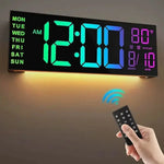 Große RGB Digitale Wanduhr für jeden Raum