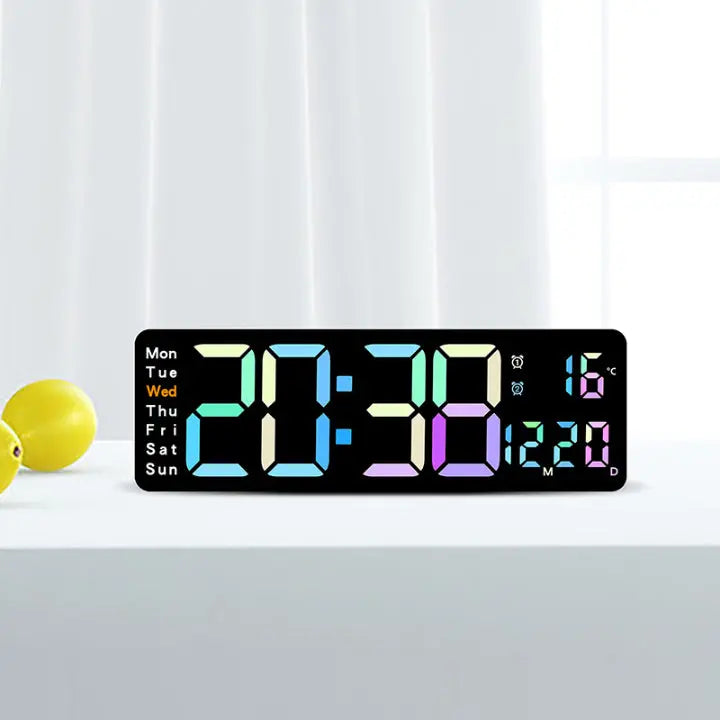 Große RGB Digitale Wanduhr für jeden Raum