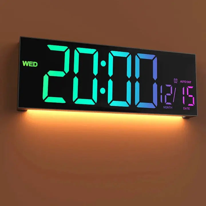 Große RGB Digitale Wanduhr für jeden Raum