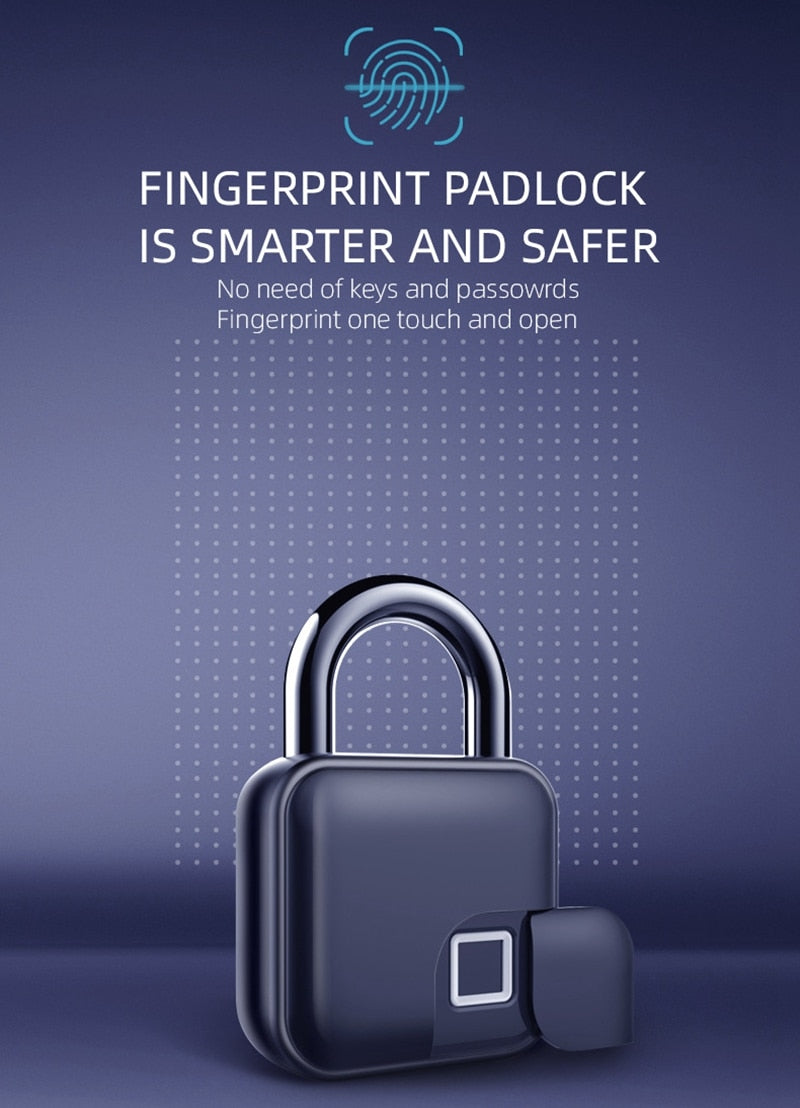 Sicherheits-Schloss mit Fingerabdrucksensor | SecuraLock
