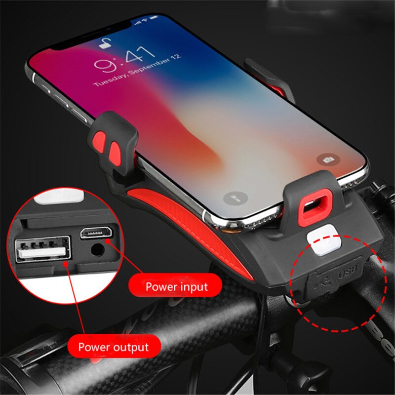 FahrRadPro | Multifunktionales Fahrradzubehör – Halterung, Powerbank, LED-Beleuchtung und Hupe
