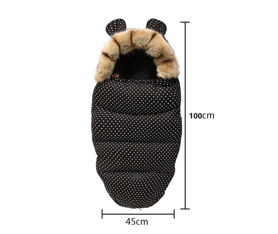 Schlafsack mit Kapuze für Babys und Neugeborene – warmer Kinderwagen