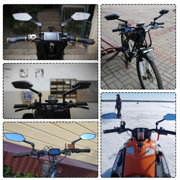 Universelles Fahrradspiegel mit 360° Drehung – Flexibles Montagesystem
