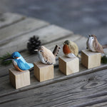 Holz Vogel Figuren – Handgemachte Wohnungsdekoration GloRadiance