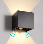 Außenwandleuchte mit Bewegungsmelder IP65 - Quadrat Form