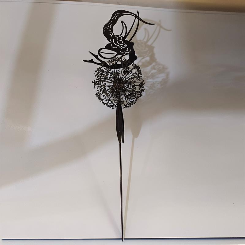 Dancing Elf and Dandelion - Outdoor Garden Sculpture