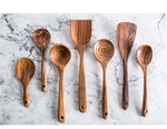 Stylish 7-Piece Teak Kitchen Utensil Set