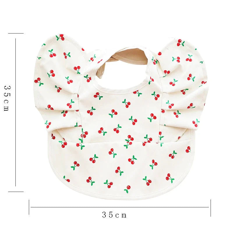 Wasserdichtes Esslätzchen für Babys mit Ärmeln und Auffangtasche