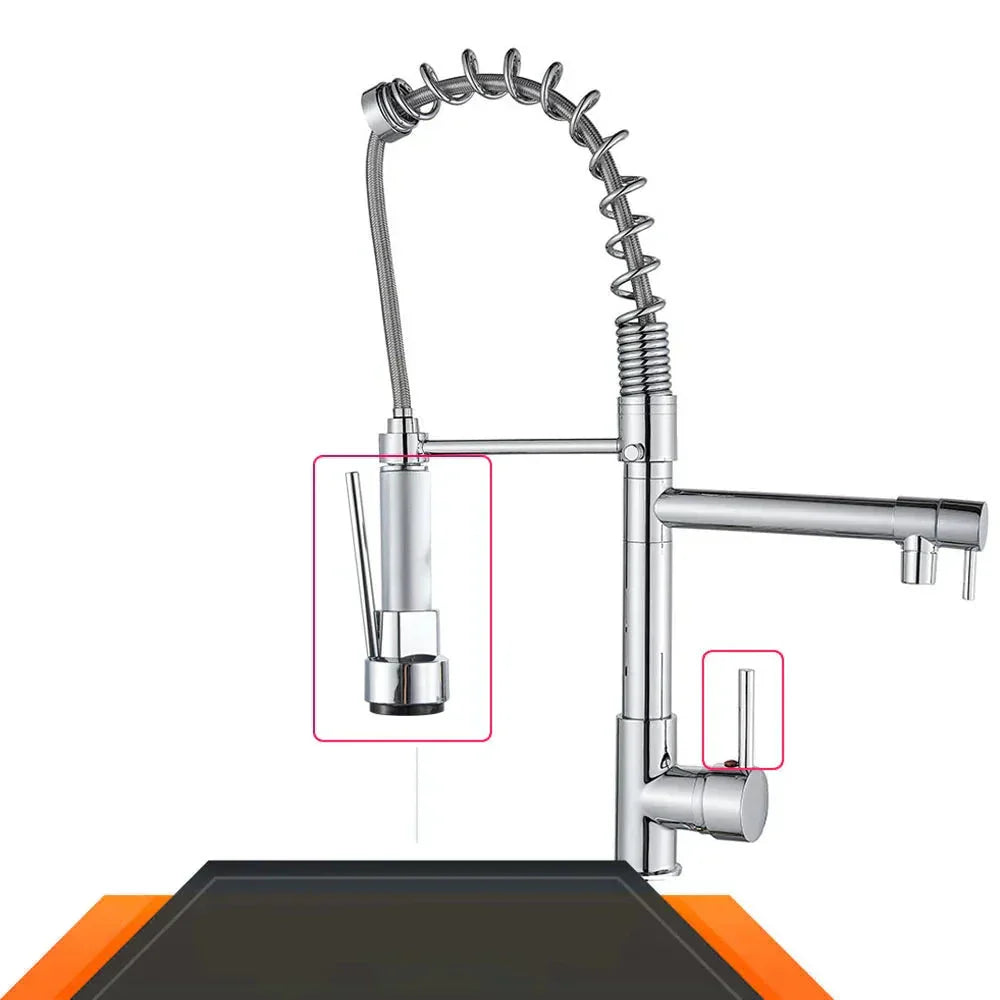 Flexibler Wasserhahn mit Dualauslauf – Innovativer Küchenarmatur