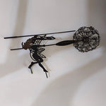 Dancing Elf and Dandelion - Outdoor Garden Sculpture