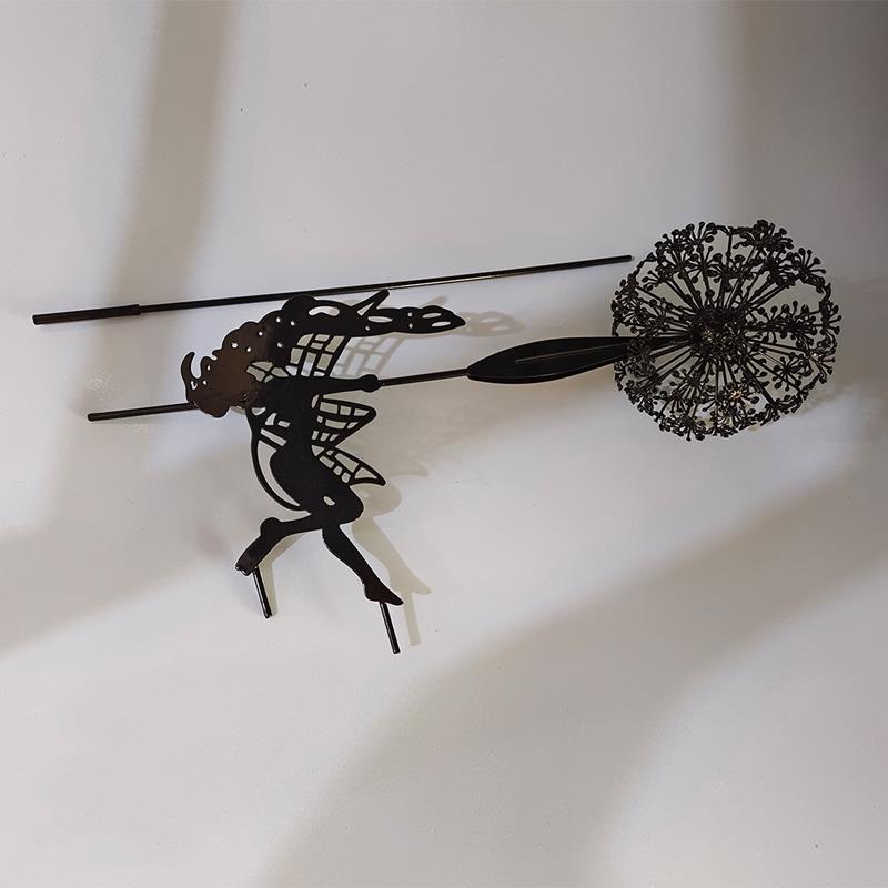 Dancing Elf and Dandelion - Outdoor Garden Sculpture