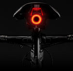 Schlanke Fahrrad-Rückleuchte mit automatischem Bremsensor und Lichtdetektion