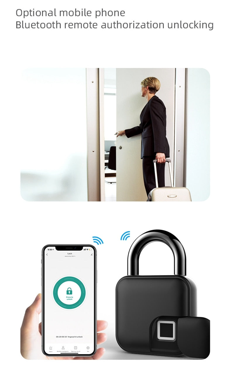 Sicherheits-Schloss mit Fingerabdrucksensor | SecuraLock