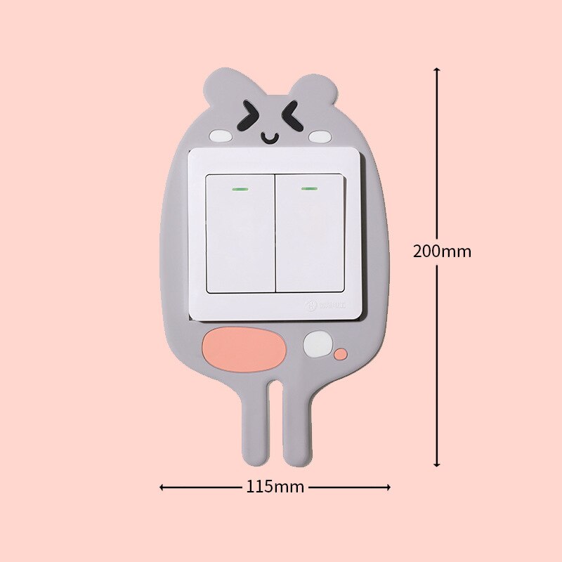 3D Leuchtender Cartoon-Haken Aufkleber für Steckdose