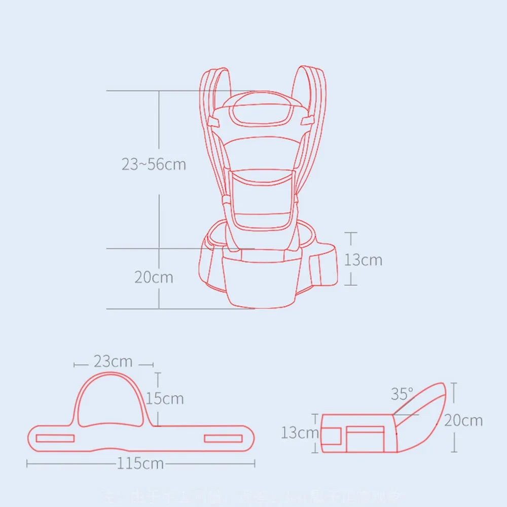 Ergonomisches Tragetuch für Babys – Bequeme Trage mit Stauraum