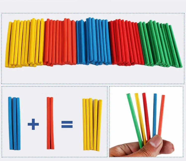 Lernspiel mit Mathematikstäbchen für Kinder