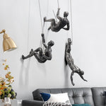 Kletterfiguren Wanddekoration – Inspirierende Wandkunst aus Resin und Eisen