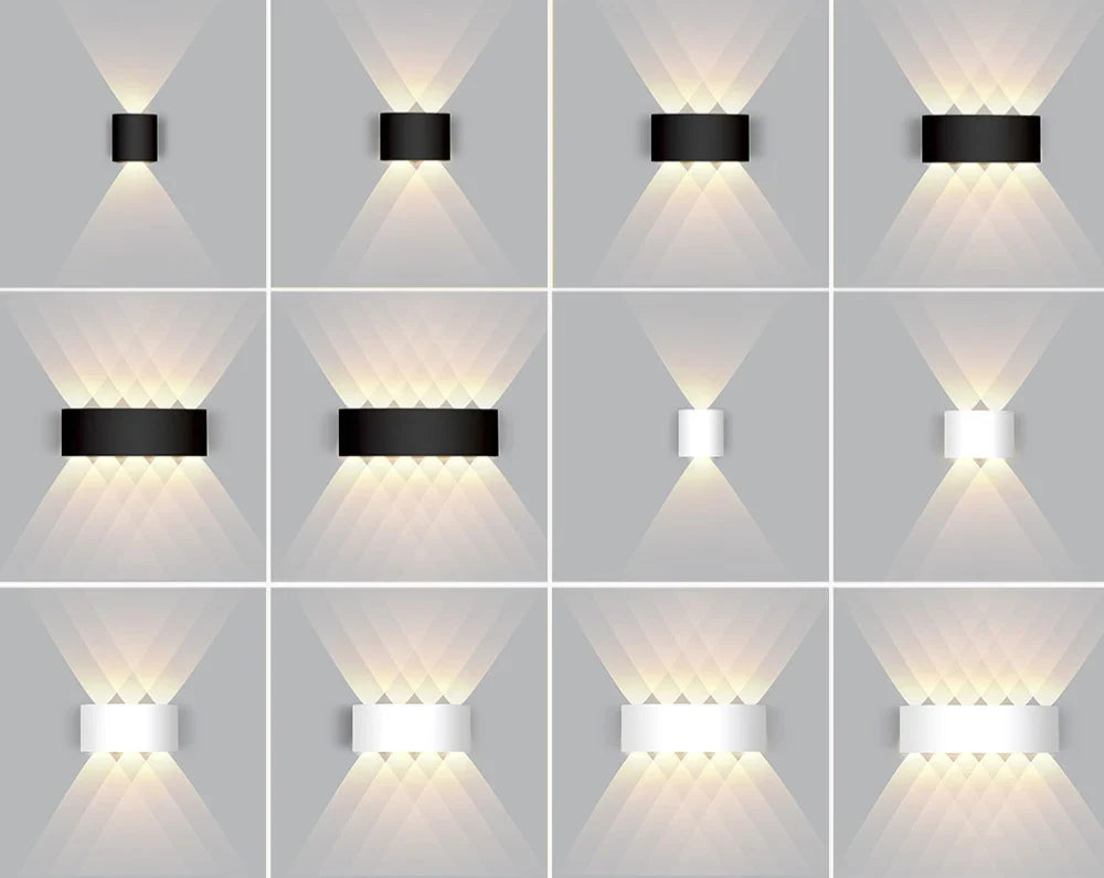 Moderne LED Wandleuchte mit Auf- und Abstrahlung – Warmweiß