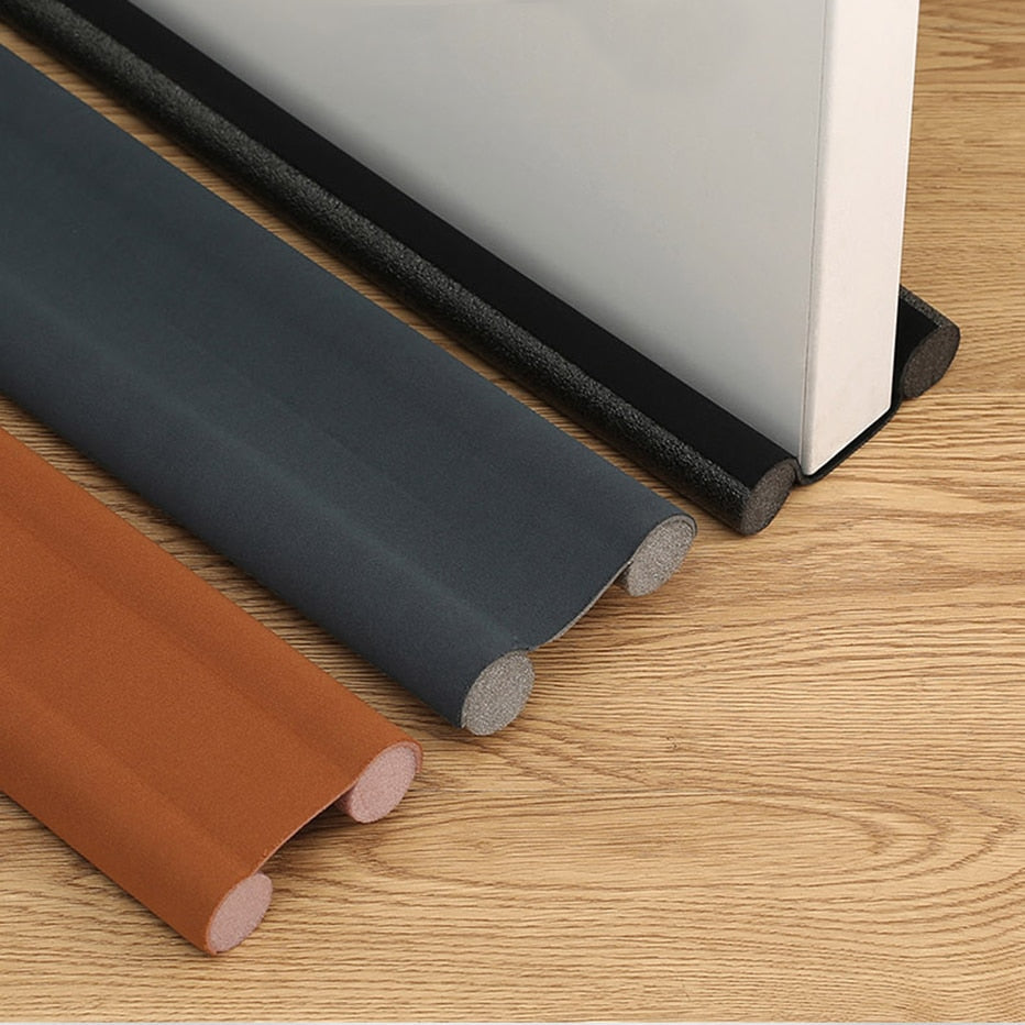 Thermal Protection – Double Draught Excluder for Doors | Keeps Out Cold, Dust & Insects | Slide-in Door Bottom Seal | Energy & Noise Insulation