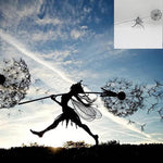 Dancing Elf and Dandelion - Outdoor Garden Sculpture