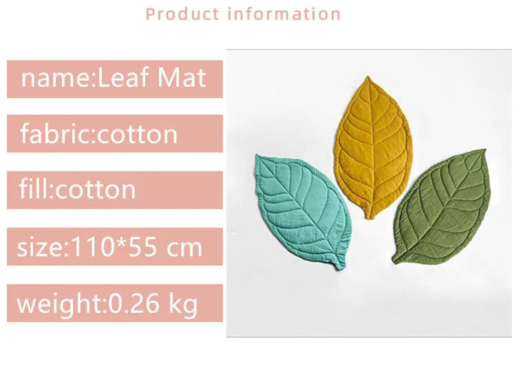 Weiche und komfortable Baby Spielmatte in Blattform