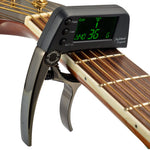 2-in-1 Gitarren Zubehör mit LCD-Bildschirm – Kapodaster & Stimmgerät