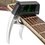 2-in-1 Gitarren Zubehör mit LCD-Bildschirm – Kapodaster & Stimmgerät