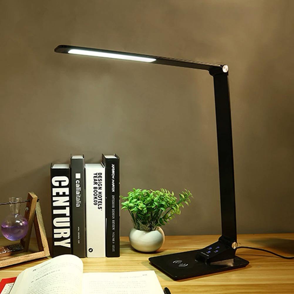 Modern LED Desk Lamp with Touch Control and USB Charging Port