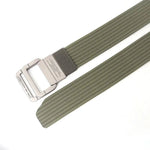 FlexiBelt | Unisex Canvas Gürtel – Doppelt Metallring Schnalle, Verstellbar