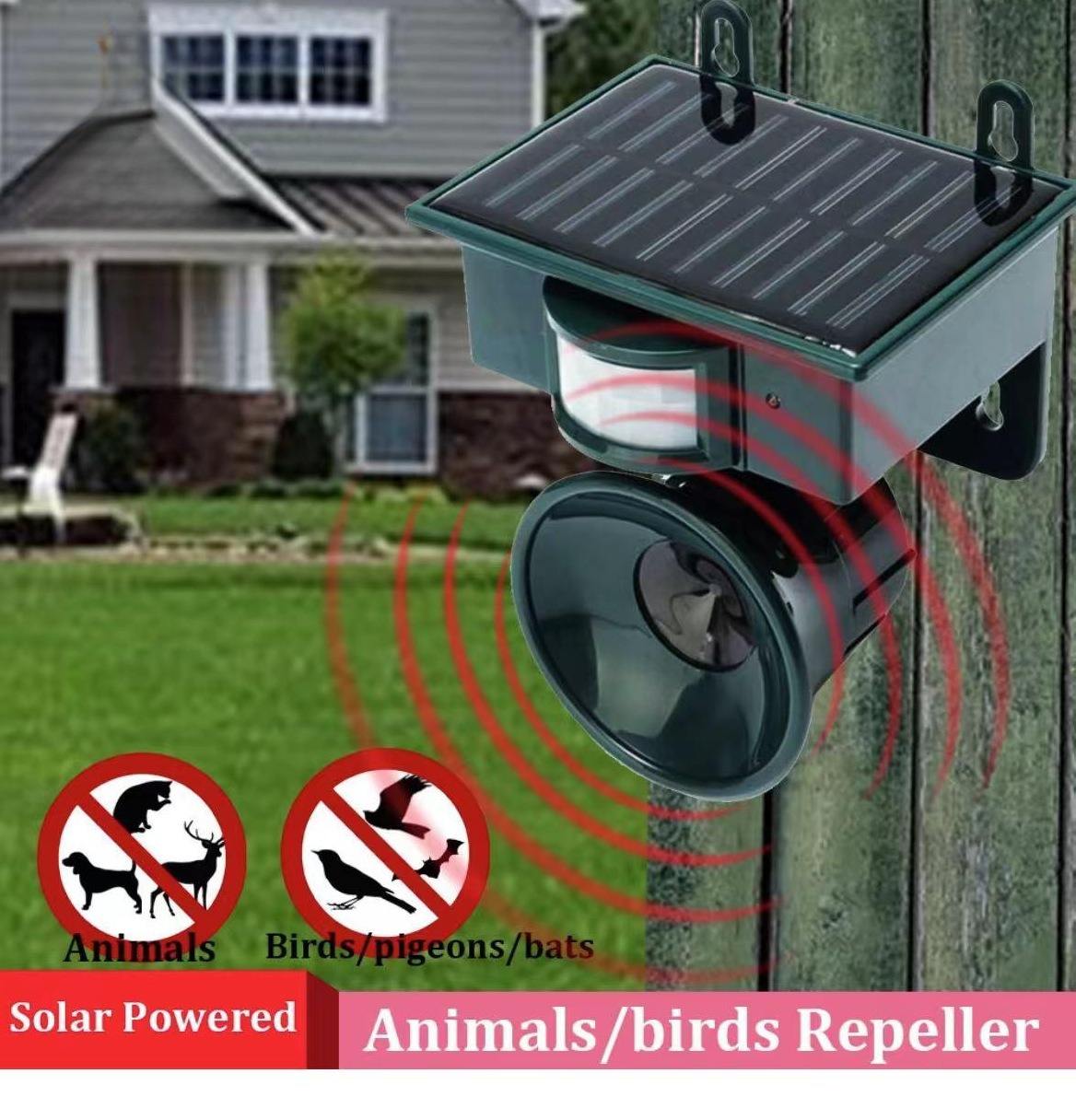 Sicherer Vogelabwehr – Wetterfester Solar-Vogelvertreiber mit PIR-Sensor und natürlichen Geräuschen