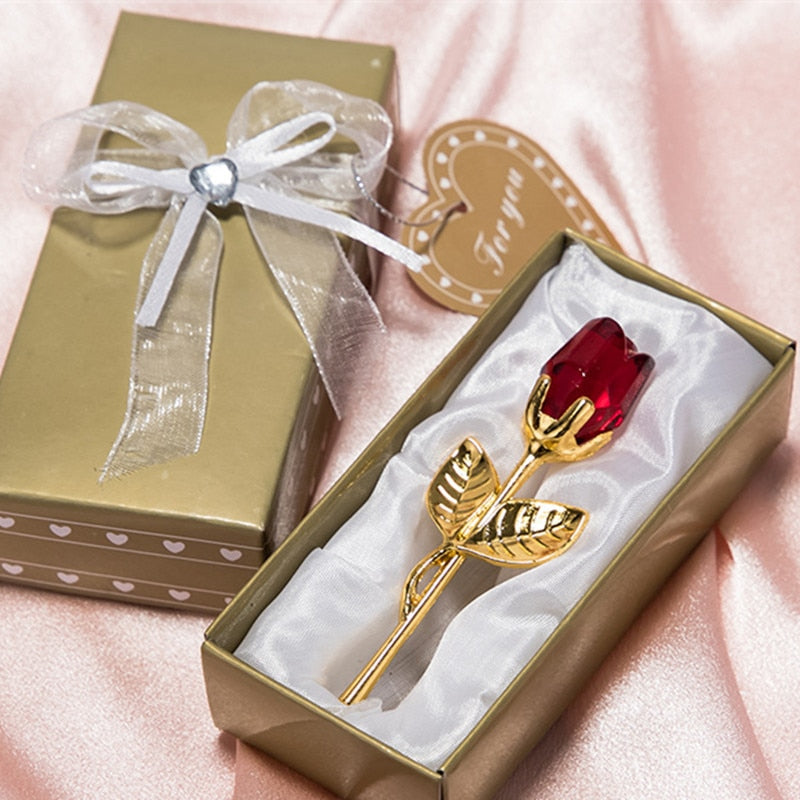 Luxuriöse Kristallrose in Geschenkbox – Valentinstagsgeschenk für Sie