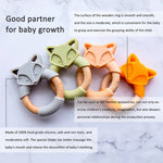 Zahnungshilfe im Fuchsdesign – Beißring aus Holz und Silikon für Babys