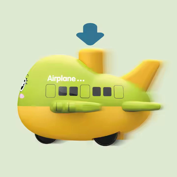 Flugzeugspielzeug zum Drücken und Fahren – Spaß für Kinder