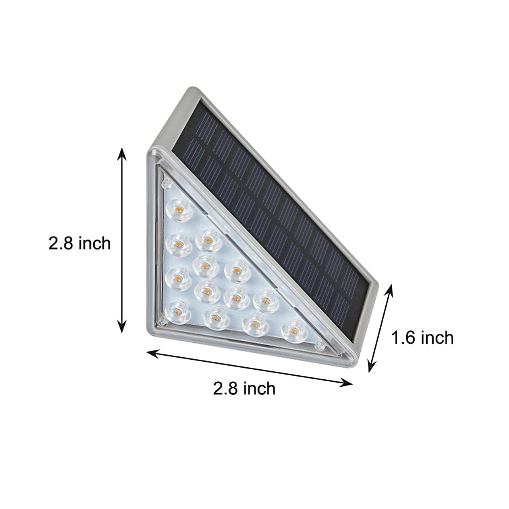 Dreieckige LED-Solarstufenbeleuchtung für den Außenbereich